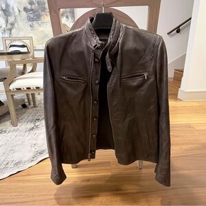 John Varvatos limited edition mens brown Leather Skull Jacket size 54 (US44)